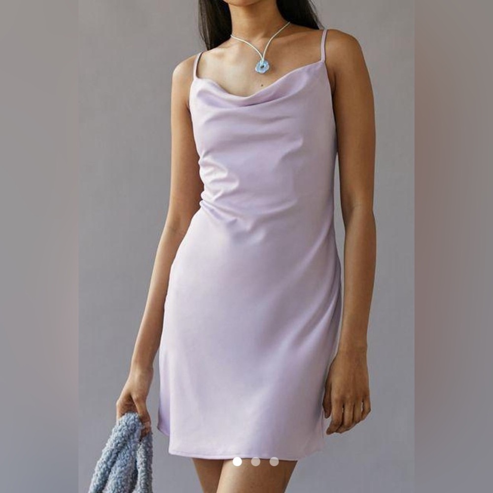 Purple Urban Outfitters Cowl Neck Mini Dress